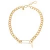 SAFETY PIN SHORT PENDANT GOLD 2 SAFETY PIN SHORT PENDANT GOLD -Fashion Haven Shop 411810GLD714