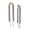 ARCHED CHAIN LINEAR EARRINGS MULTI 2 ARCHED CHAIN LINEAR EARRINGS MULTI -Fashion Haven Shop 422093TRI111