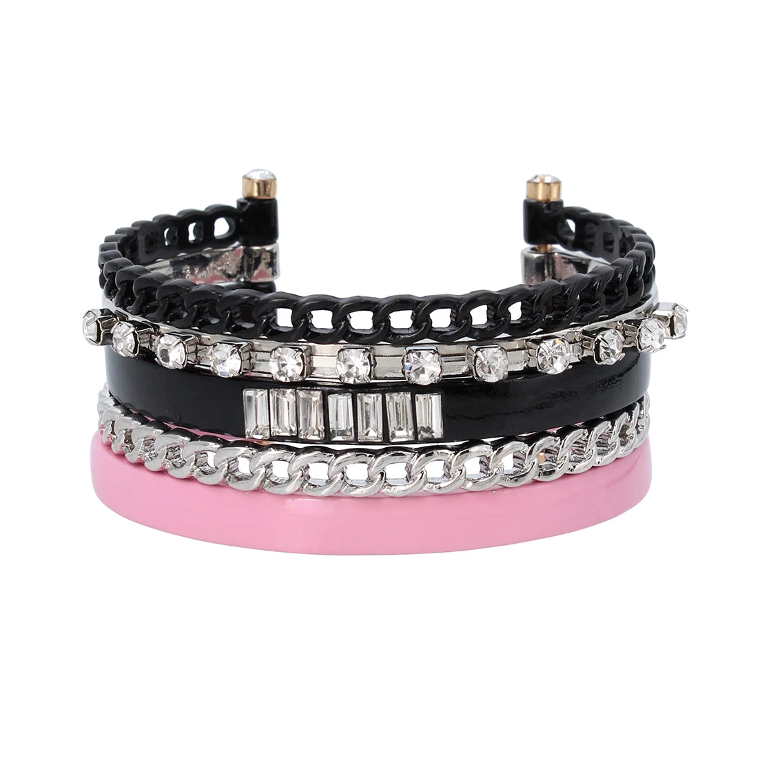 STONE MIXED CUFF MULTI 3 STONE MIXED CUFF MULTI