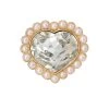 PEARL HEART COCKTAIL RING IVORY -Fashion Haven Shop 425842GLD111