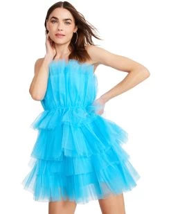 CATHLEEN DRESS BLUE -Fashion Haven Shop STEVEMADDEN APPAREL RTW0347 BLUE 03