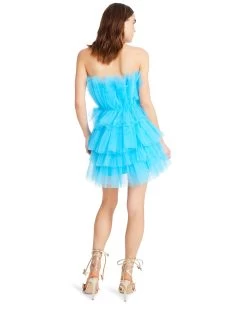 CATHLEEN DRESS BLUE -Fashion Haven Shop STEVEMADDEN APPAREL RTW0347 BLUE 05