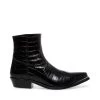 CAPRICORN BLACK CROCODILE -Fashion Haven Shop STEVEMADDEN BOOTS CAPRICORN BLACK CROCODILE SIDE