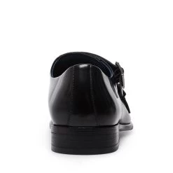 BEAUMONT BLACK LEATHER -Fashion Haven Shop STEVEMADDEN DRESS BEAUMONT BLACK LEATHER BACK