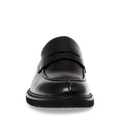 SABAN BLACK LEATHER -Fashion Haven Shop STEVEMADDEN MENS SABAN BLACK LEATHER FRONT