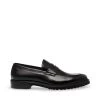 SABAN BLACK LEATHER -Fashion Haven Shop STEVEMADDEN MENS SABAN BLACK LEATHER SIDE