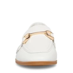CARRINE WHITE LEATHER -Fashion Haven Shop STEVEMADDEN SHOES CARRINE WHITE LEATHER FRONT