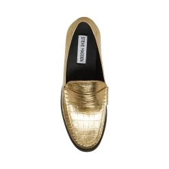 EMMET GOLD CROCODILE -Fashion Haven Shop STEVEMADDEN SHOES EMMET GOLD CROCO TOP