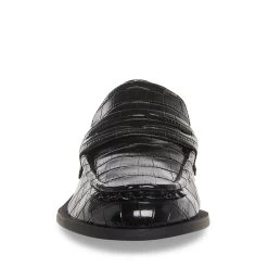 GOODMAN BLACK CROCODILE -Fashion Haven Shop STEVEMADDEN SHOES GOODMAN BLACK CROCO FRONT