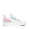 JENA WHITE MULTI -Fashion Haven Shop STEVEMADDEN SHOES JENA WHITE BLUE SIDE