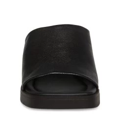 KATE BLACK LEATHER 9 KATE BLACK LEATHER -Fashion Haven Shop STEVEMADDEN SHOES KATE BLACK LEATHER FRONT