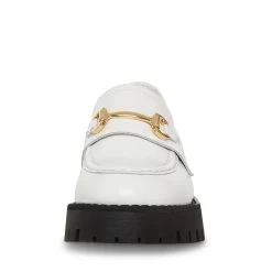 LANDO WHITE LEATHER 9 LANDO WHITE LEATHER -Fashion Haven Shop STEVEMADDEN SHOES LANDO WHITE LEATHER FRONT