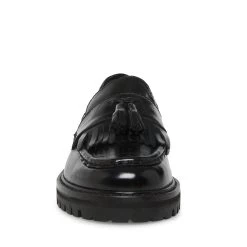 MINKA BLACK LEATHER -Fashion Haven Shop STEVEMADDEN SHOES MINKA BLACK LEATHER FRONT