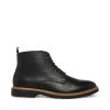 MITCHELL BLACK LEATHER -Fashion Haven Shop STEVEMADDEN SHOES MITCHELL BLACK LEATHER SIDE