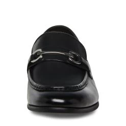 PHILIPPE BLACK LEATHER -Fashion Haven Shop STEVEMADDEN SHOES PHILIPPE BLACK LEATHER FRONT