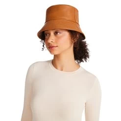 REVERSIBLE PLAID BUCKET HAT CAMEL FABRIC -Fashion Haven Shop STEVEMADDEN ACCESSORIES SMA 537 CAMEL 02 1