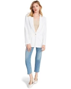 LINEN ON THE EDGE BLAZER WHITE -Fashion Haven Shop STEVEMADDEN APPAREL BM202672 WHITE 08