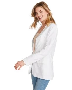 LINEN ON THE EDGE BLAZER WHITE -Fashion Haven Shop STEVEMADDEN APPAREL BM202672 WHITE 10