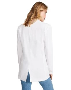 LINEN ON THE EDGE BLAZER WHITE -Fashion Haven Shop STEVEMADDEN APPAREL BM202672 WHITE 12