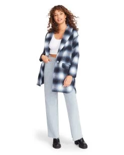 ZOEY JACKET NAVY -Fashion Haven Shop STEVEMADDEN APPAREL BM300513 NAVY 01