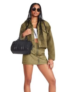 IRIS JACKET OLIVE -Fashion Haven Shop STEVEMADDEN APPAREL BM300524 OLIVE 02 e66310e7 045d 467e 9284 f9bfbcfa6043
