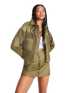 IRIS JACKET OLIVE -Fashion Haven Shop STEVEMADDEN APPAREL BM300524 OLIVE 04