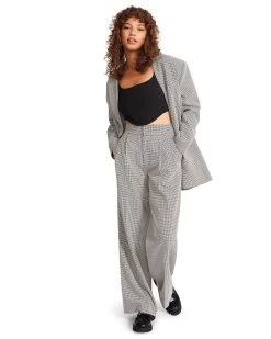 ISABELLA PLAID BLAZER BLACK -Fashion Haven Shop STEVEMADDEN APPAREL BM302745 BLACK 05