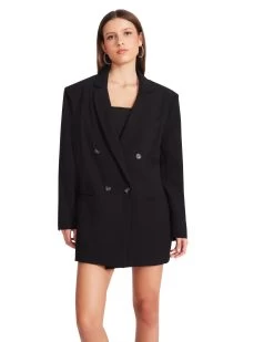 ISABELLA BLAZER BLACK 11 ISABELLA BLAZER BLACK -Fashion Haven Shop STEVEMADDEN APPAREL BM302760 BLACK 05