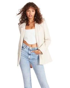 AUDREY BLAZER BONE 12 AUDREY BLAZER BONE -Fashion Haven Shop STEVEMADDEN APPAREL BM302770 BONE 03