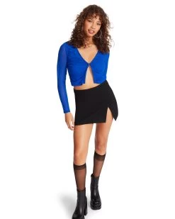 LUNA TOP BLUE 10 LUNA TOP BLUE -Fashion Haven Shop STEVEMADDEN APPAREL BM305706 BLUE 01