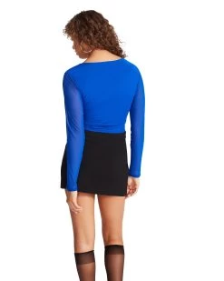 LUNA TOP BLUE 13 LUNA TOP BLUE -Fashion Haven Shop STEVEMADDEN APPAREL BM305706 BLUE 05