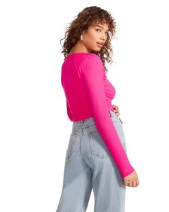 LUNA TOP HOT PINK -Fashion Haven Shop STEVEMADDEN APPAREL BM305706 HOT PINK 05