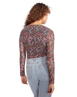 LUNA FLORAL TOP PINK -Fashion Haven Shop STEVEMADDEN APPAREL BM305740 MULTI 06