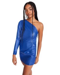 FAYE DRESS BLUE -Fashion Haven Shop STEVEMADDEN APPAREL BM308123 BLUE 04
