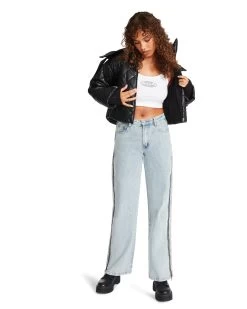 HAYLE JACKET BLACK -Fashion Haven Shop STEVEMADDEN APPAREL BM400550 BLACK 01