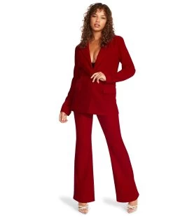 HARLOW BLAZER RED -Fashion Haven Shop STEVEMADDEN APPAREL BM402824 RED 05