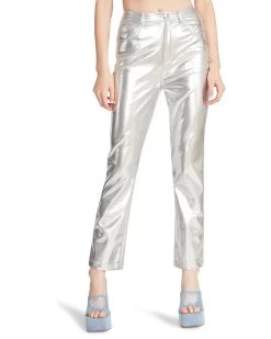 JOSIE PANT SILVER 16 JOSIE PANT SILVER -Fashion Haven Shop STEVEMADDEN APPAREL BM403373 SILVER 04