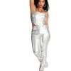 JOSIE PANT SILVER 2 JOSIE PANT SILVER -Fashion Haven Shop STEVEMADDEN APPAREL BM403373 SILVER 08