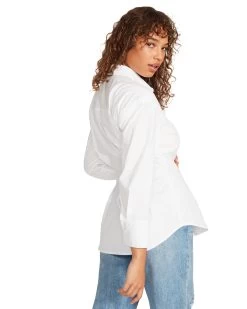 NADIA SHIRT WHITE 11 NADIA SHIRT WHITE -Fashion Haven Shop STEVEMADDEN APPAREL BM404591 WHITE 05