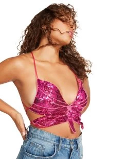 KIA TOP HOT PINK 13 KIA TOP HOT PINK -Fashion Haven Shop STEVEMADDEN APPAREL BM404626 HOT PINK 04