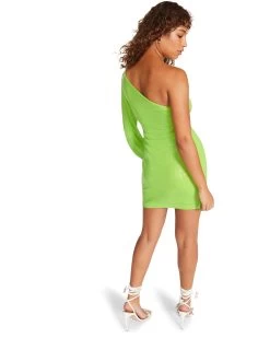 KATYA DRESS NEON GREEN 18 KATYA DRESS NEON GREEN -Fashion Haven Shop STEVEMADDEN APPAREL BM408371 NEON GREEN 05