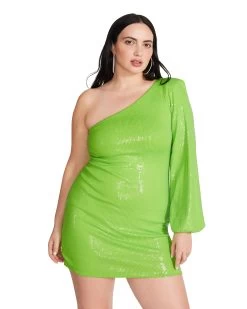 KATYA DRESS NEON GREEN 15 KATYA DRESS NEON GREEN -Fashion Haven Shop STEVEMADDEN APPAREL BM408371 NEON GREEN 07