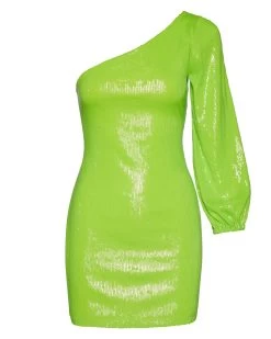KATYA DRESS NEON GREEN 21 KATYA DRESS NEON GREEN -Fashion Haven Shop STEVEMADDEN APPAREL BM408371 NEON GREEN 8886