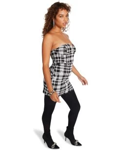 RETA DRESS BLACK/WHITE -Fashion Haven Shop STEVEMADDEN APPAREL BM408403 BLACK WHITE 02