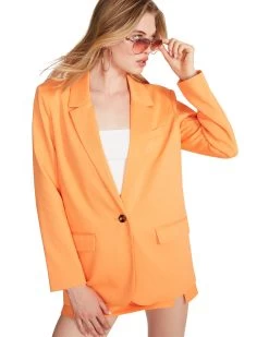 KAIRA BLAZER ORANGE 19 KAIRA BLAZER ORANGE -Fashion Haven Shop STEVEMADDEN APPAREL BN102877 ORANGE 02