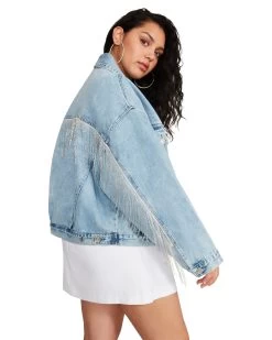 SIENNA DENIM JACKET RHINESTONES -Fashion Haven Shop STEVEMADDEN APPAREL BN102888 DENIM 04