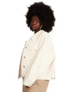 SIENNA DENIM JACKET CREAM -Fashion Haven Shop STEVEMADDEN APPAREL BN102899 CREAM 04