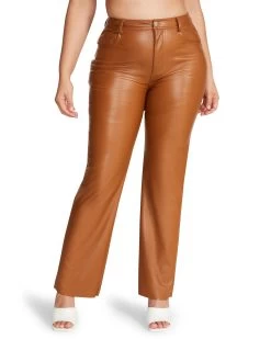 JOLIE PANT CARAMEL -Fashion Haven Shop STEVEMADDEN APPAREL BN103421 COGNAC 02