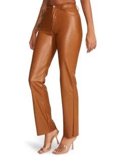 JOLIE PANT CARAMEL -Fashion Haven Shop STEVEMADDEN APPAREL BN103421 COGNAC 09
