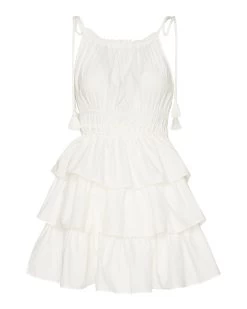 MIREYA MINI DRESS WHITE 21 MIREYA MINI DRESS WHITE -Fashion Haven Shop STEVEMADDEN APPAREL BN108601 WHITE GHOST